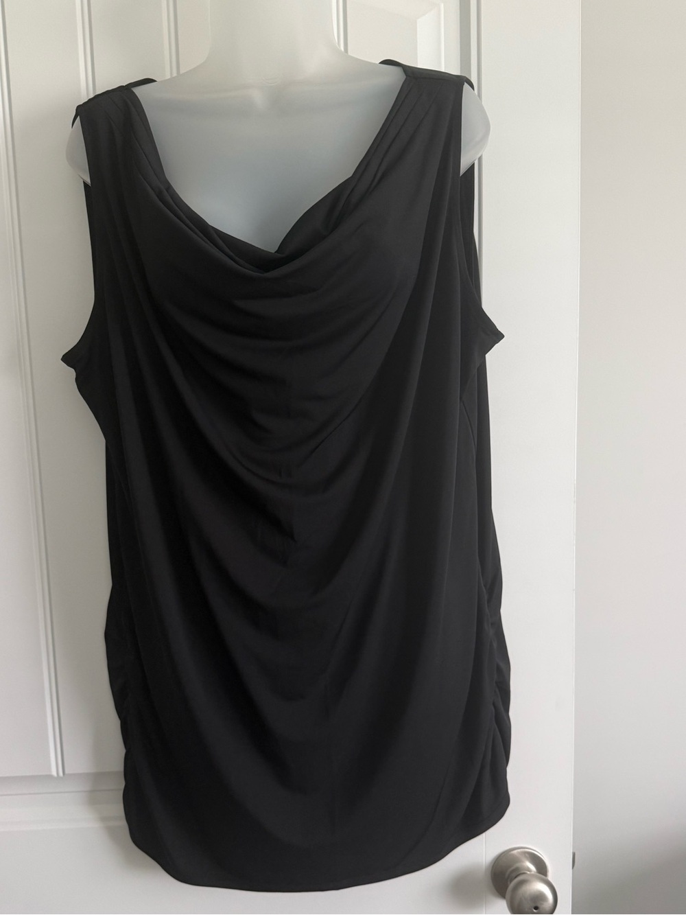 Lane Bryant Draped Black Sleeveless Cowl Neck Top 18/20